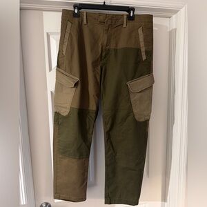 Banana Republic Cargo Pants - Men’s 35x30 - Green Patchwork Tapered - Brand New